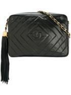 Chanel Pre-owned Cc Fringe Quilted Shoulder Bag - Black