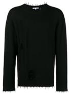 Helmut Lang Distressed Long-sleeve Sweater - Black