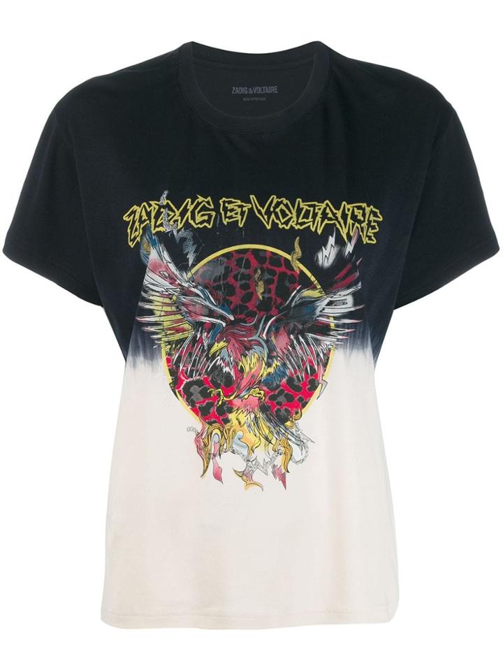 Zadig & Voltaire Tomias Two Tone T-shirt - Black