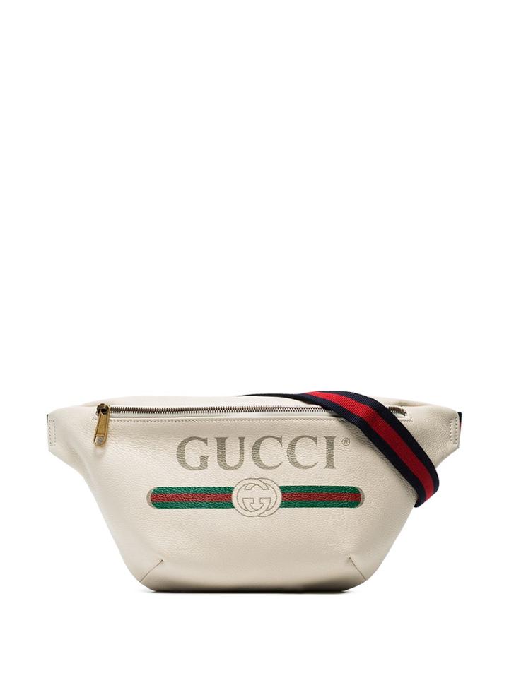 Gucci Oversized Logo Belt Bag - White