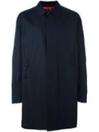 Ps By Paul Smith Single Breasted Midi Coat, Men's, Size: Large, Blue, Cotton/nylon/viscose