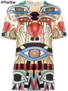 Givenchy 'crazy Cleopatra' Print T-shirt, Women's, Size: 40, Silk/spandex/elastane