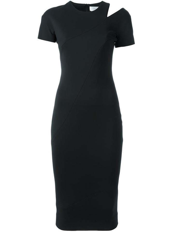 Victoria Beckham Shoulder Slit Fitted Dress