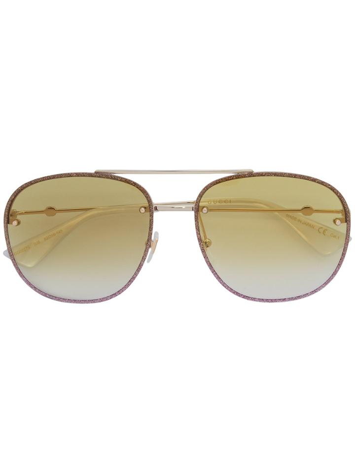 Gucci Eyewear Aviator Sunglasses - Metallic