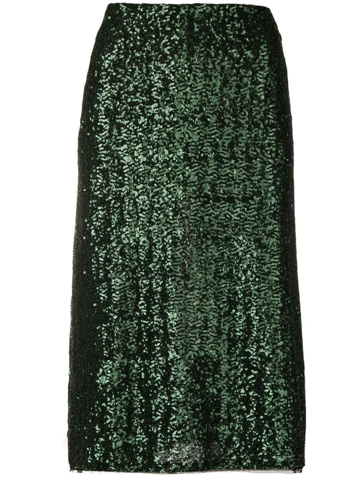 Gianluca Capannolo Sequin Embroidered Skirt - Green