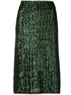 Gianluca Capannolo Sequin Embroidered Skirt - Green