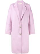 Marni - Belted Alpaca Coat - Women - Virgin Wool/alpaca/cashmere - 44, Pink/purple, Virgin Wool/alpaca/cashmere