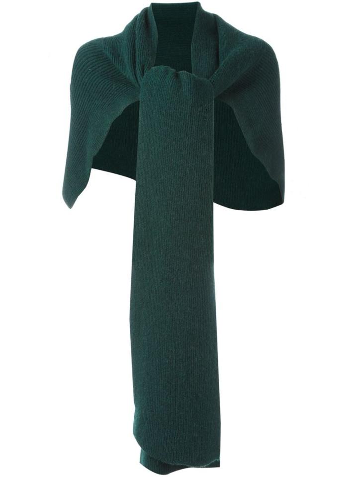Cédric Charlier Ribbed Scarf, Women's, Green, Wool/alpaca