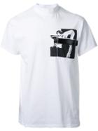 Toga Print Pocket T-shirt, Men's, Size: 46, White, Cotton