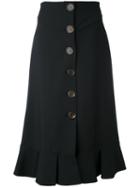 A.w.a.k.e. - Pleated Skirt - Women - Cotton/nylon/spandex/elastane - 38, Black, Cotton/nylon/spandex/elastane
