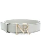Nina Ricci Branded Buckle Belt - Grey