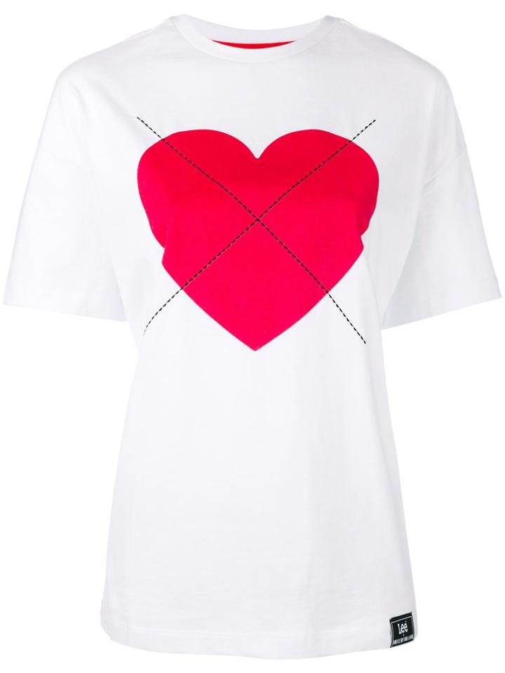 House Of Holland - Lee Heart T-shirt - Women - Cotton - Xl, White, Cotton