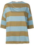 Apuntob Oversized Striped T-shirt - Blue