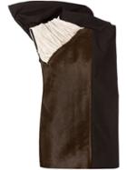 Rick Owens Sphinx Biker Vest, Women's, Size: 42, Black, Silk/cotton/calf Leather/virgin Wool