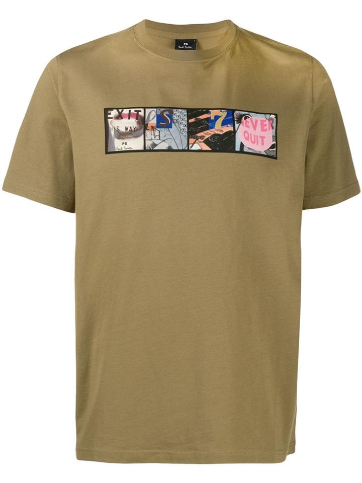 Ps Paul Smith Comic Strip Printed T-shirt - Green