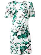 Burberry Floral Print Dress, Women's, Size: 4, Green, Silk/polyester