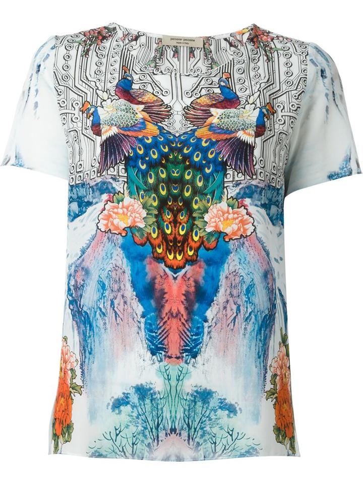 Piccione. Piccione Peacock Print Top