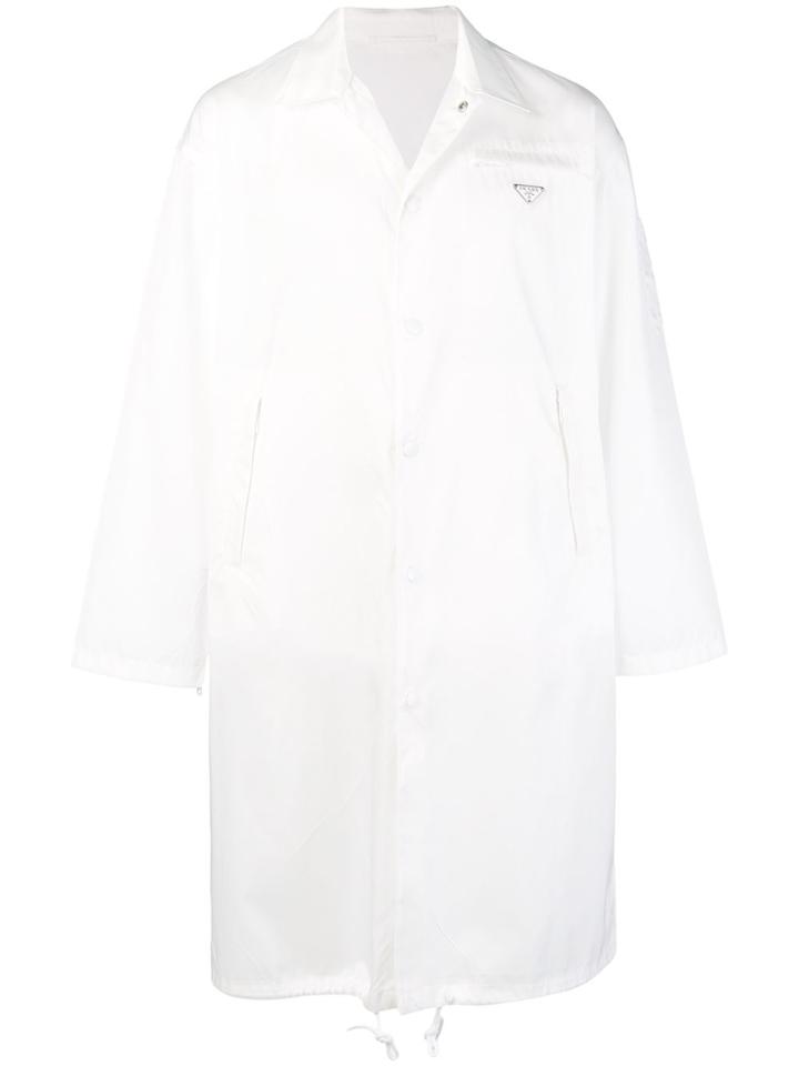 Prada Semi-sheer Technical Coat - White