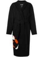 Msgm Oversized Coat, Women's, Size: 40, Black, Polyamide/viscose/wool