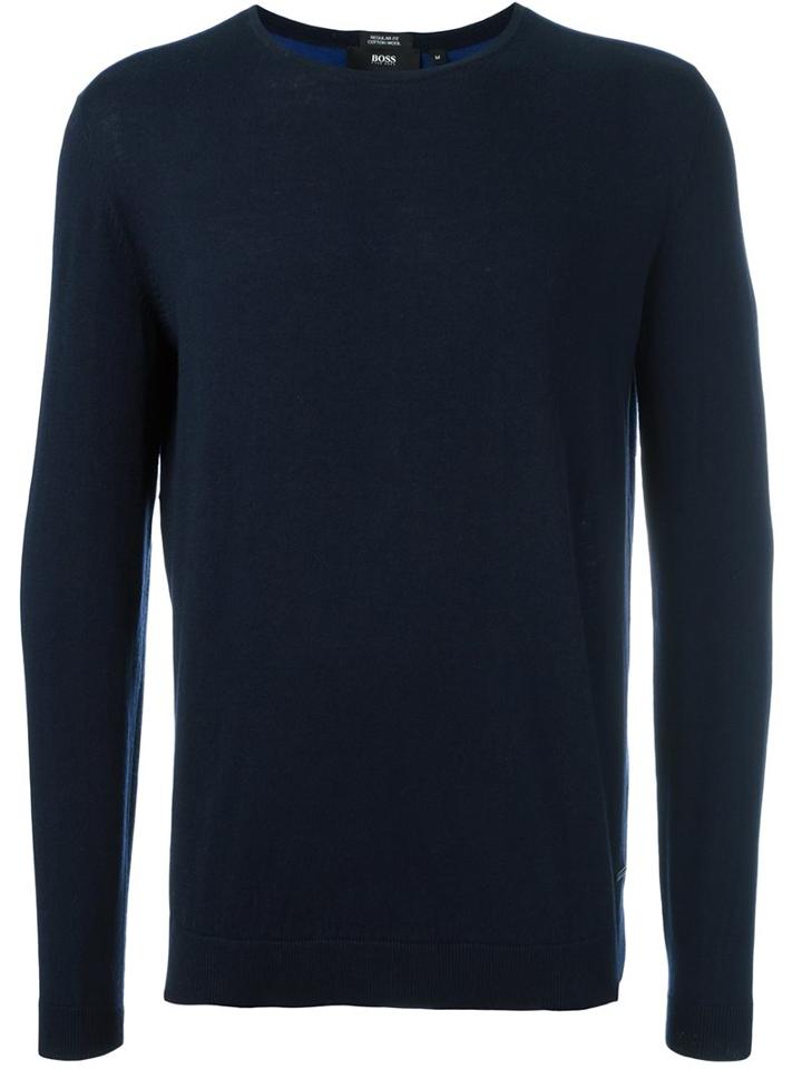 Boss Hugo Boss 'bocci' Jumper, Men's, Size: Xxl, Blue, Cotton/virgin Wool