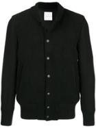 Estnation Buttoned Bomber Jacket - Black