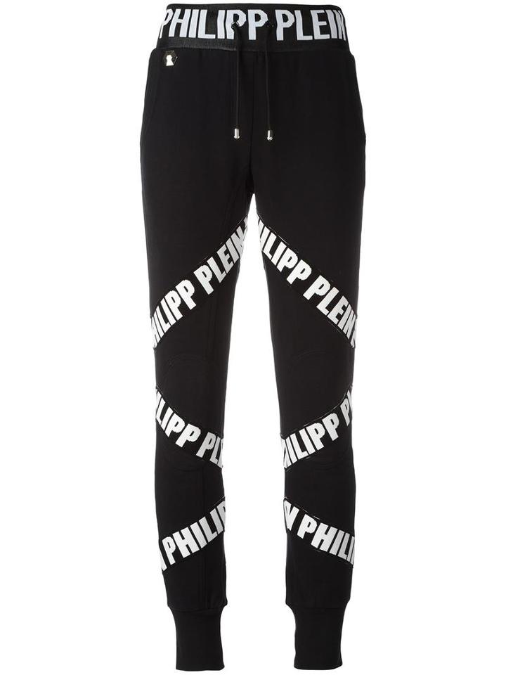 Philipp Plein Corylus Track Pants, Women's, Size: Medium, Black, Spandex/elastane/viscose/cotton