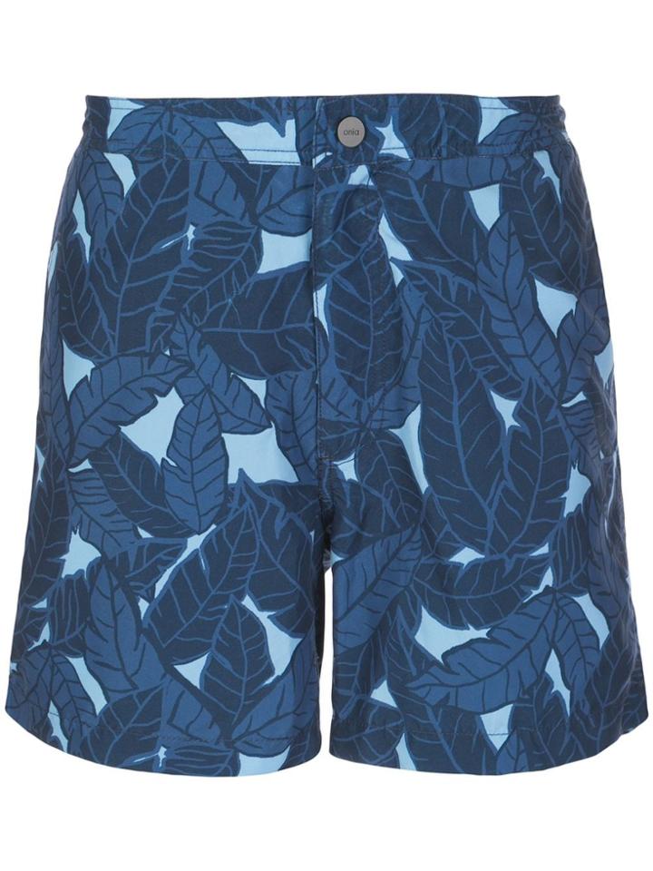 Onia Onia Ms1942 Safari Leaves Synthetic->polyester - Blue