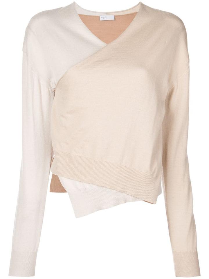 Rosetta Getty Wrap Front Sweater - Neutrals