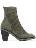 Guidi Front Zipped Boots - Green