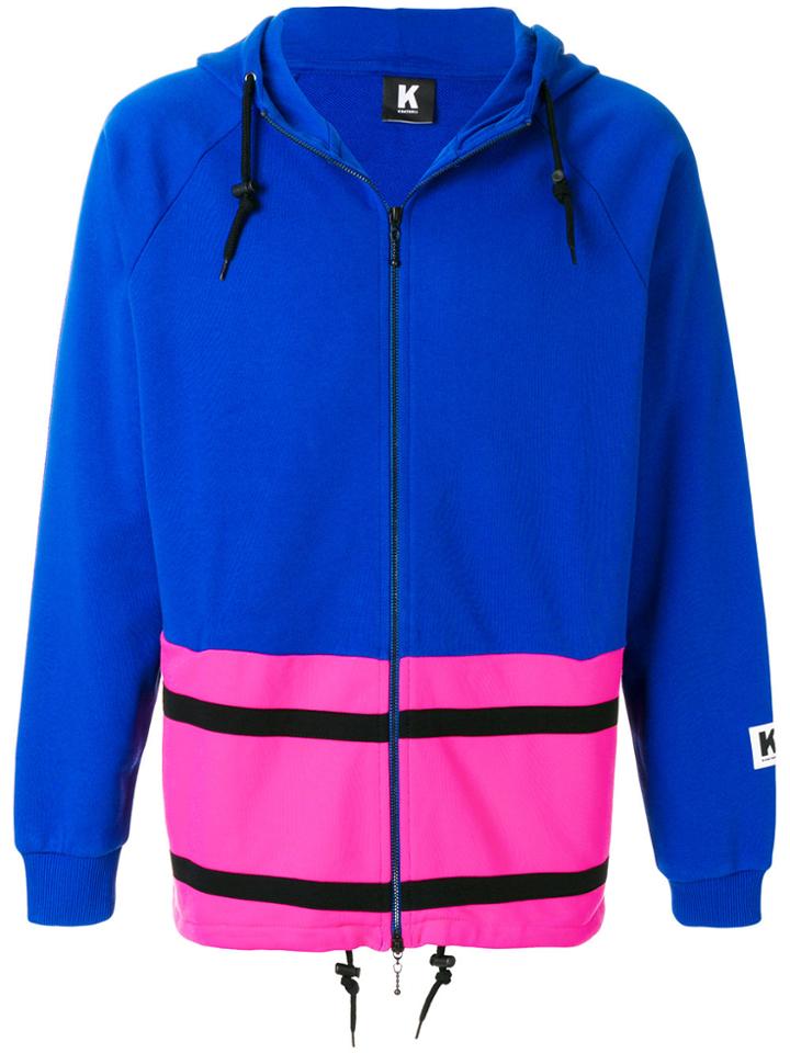 Kappa Kontroll Colour Block Zip Hoodie - Blue