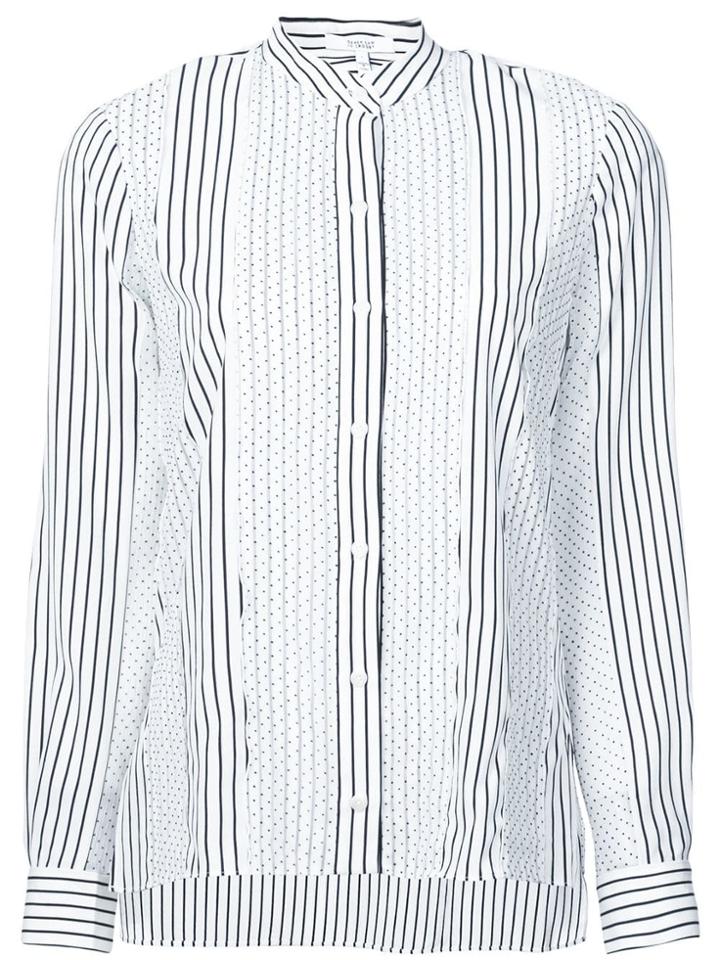 Derek Lam 10 Crosby Long Sleeve Mixed Print Blouse - White
