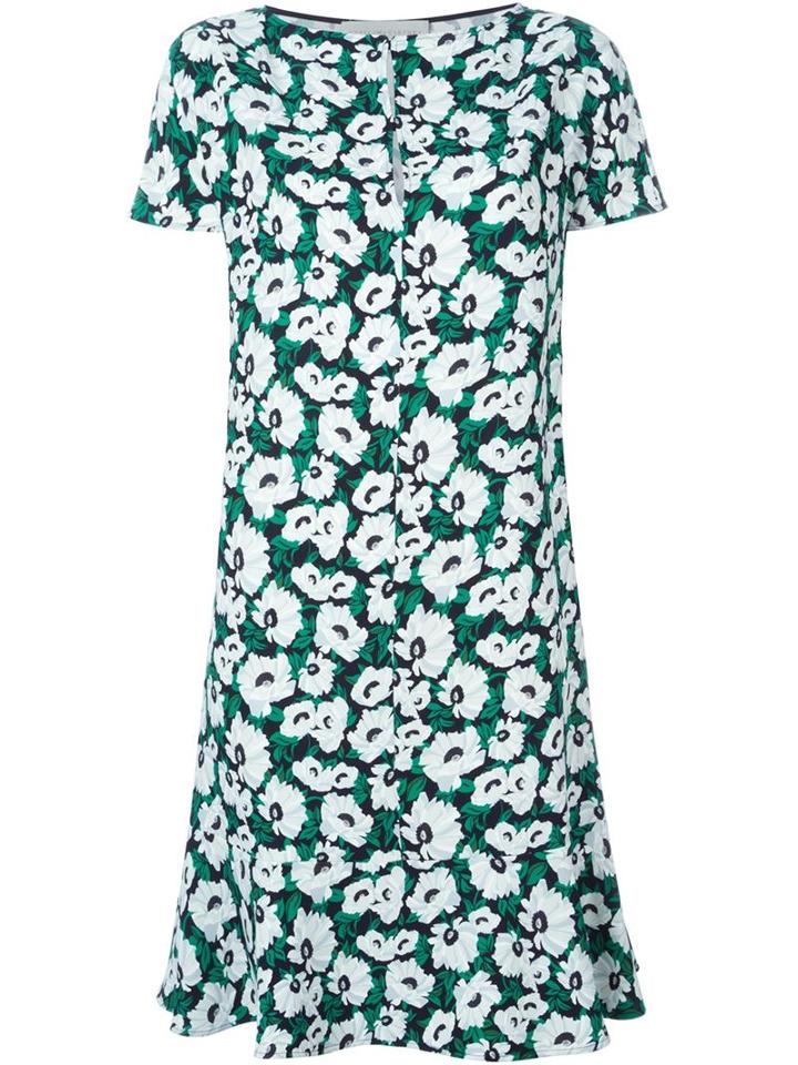 Stella Mccartney Floral Print Dress, Women's, Size: 38, Black, Viscose/spandex/elastane