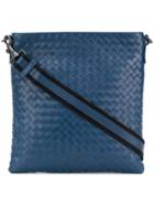 Bottega Veneta Small Intrecciato Messenger Bag - Blue