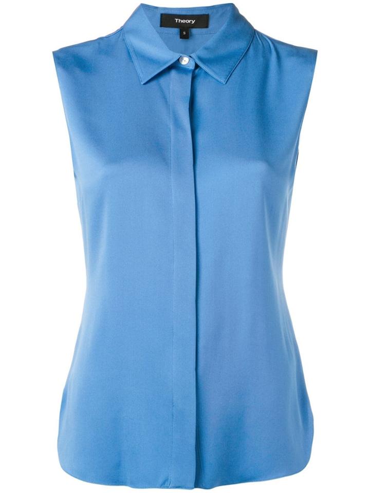 Theory Classic Sleeveless Blouse - Blue