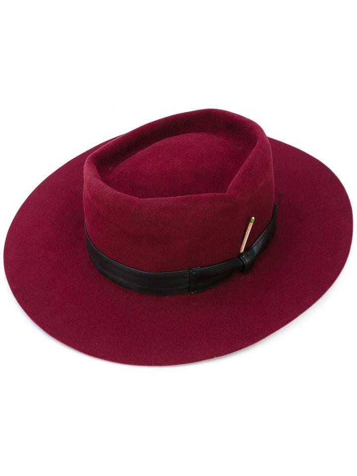 Nick Fouquet - Side Bow Hat - Women - Leather/silk Satin/wool Felt - 57, Pink/purple, Leather/silk Satin/wool Felt