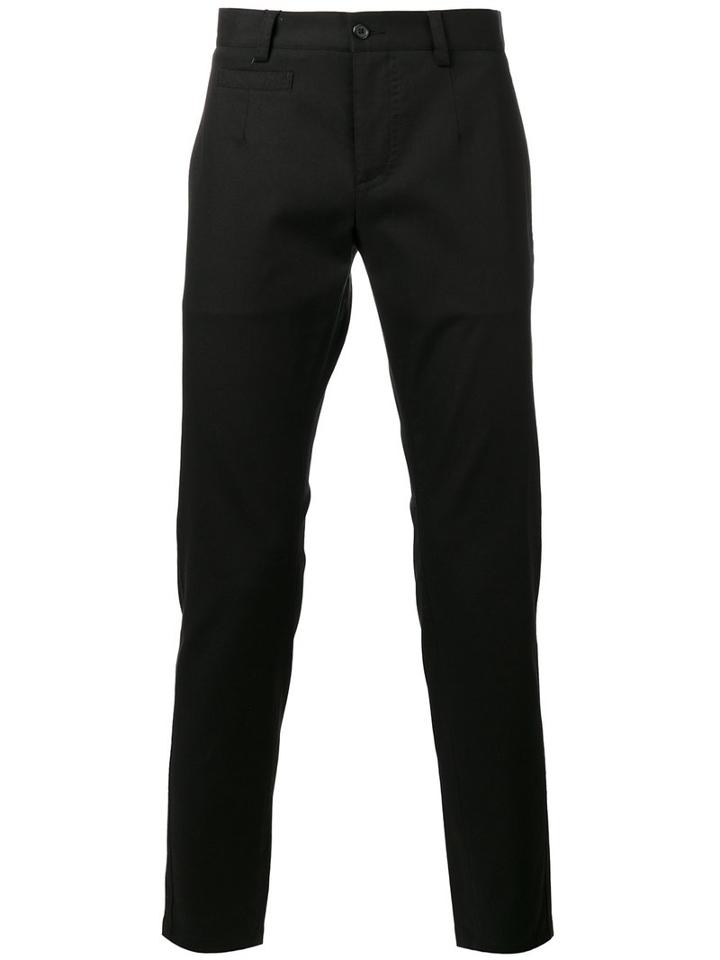 Dolce & Gabbana Classic Chinos, Size: 50, Black, Cotton/spandex/elastane