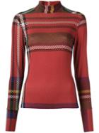 Gloria Coelho Printed Blouse, Women's, Size: G, Red, Viscose/elastodiene