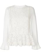 See By Chloé Lace Embroidered Sweater - White