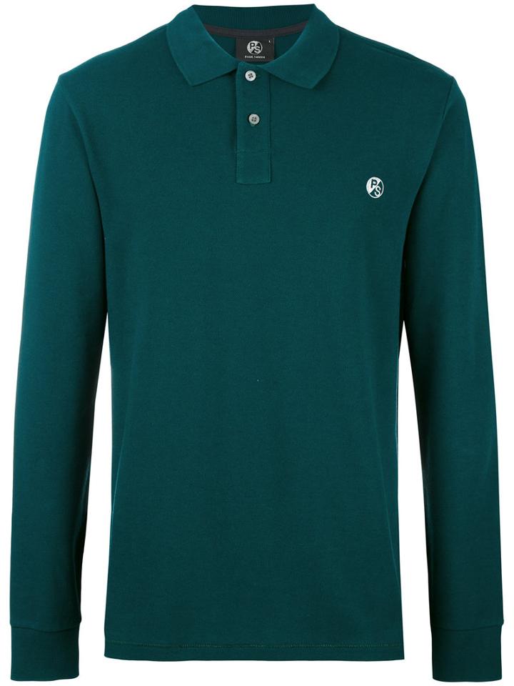 Ps By Paul Smith Longsleeved Polo Shirt, Men's, Size: Xl, Green, Cotton