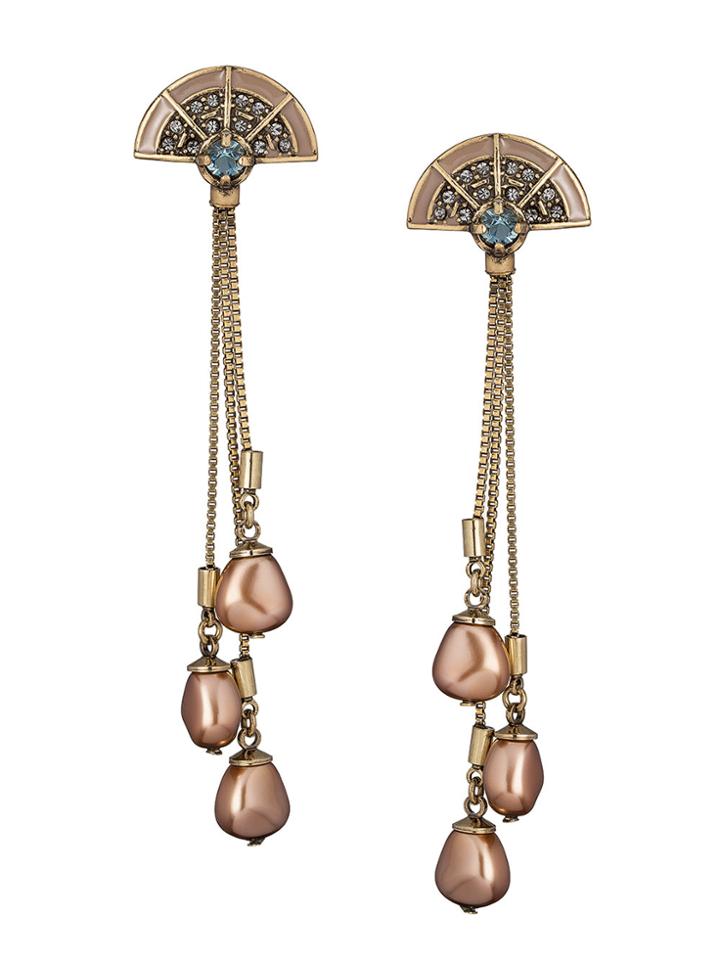 Camila Klein Hanging Chain Long Earrings - Metallic