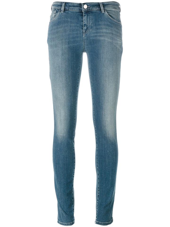 Armani Jeans - Cropped Skinny Jeans - Women - Cotton/polyester/spandex/elastane/lyocell - 31, Blue, Cotton/polyester/spandex/elastane/lyocell