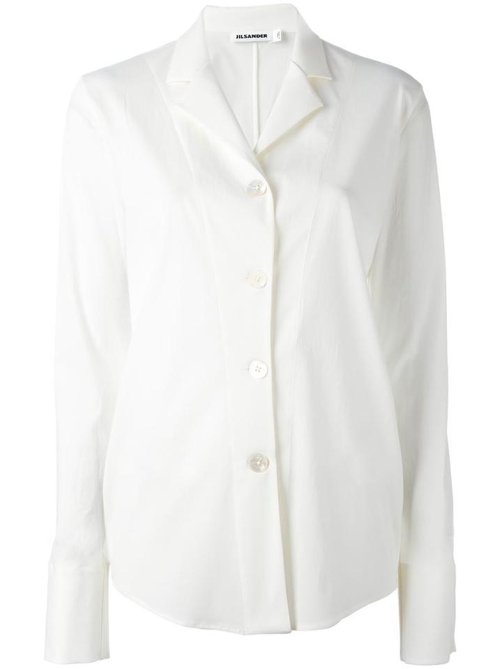 Jil Sander 'brooke' Shirt, Women's, Size: 36, White, Polyamide/spandex/elastane/wool
