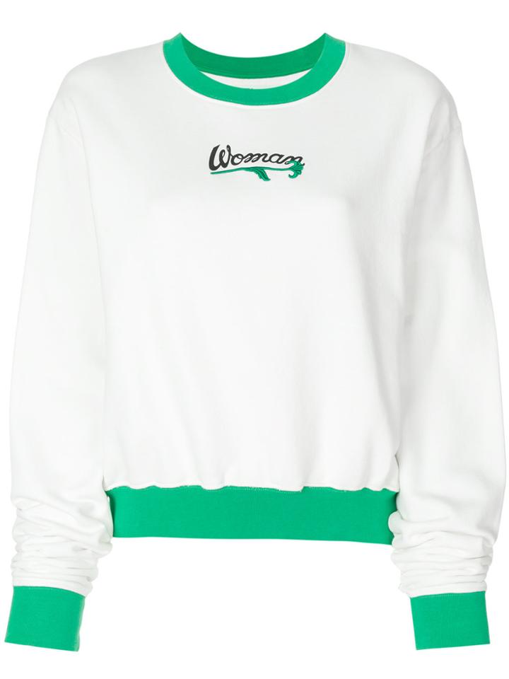 Off-white Embroidered Detail Sweatshirt