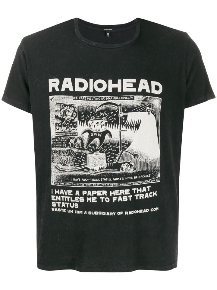 R13 Radiohead Band T-shirt - Black