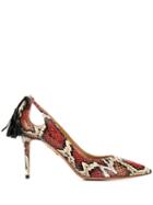 Aquazzura Forever Marilyn Snake-effect 85mm Pumps - Red