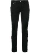 Dolce & Gabbana Contrasting Side Stripes Jeans - Black