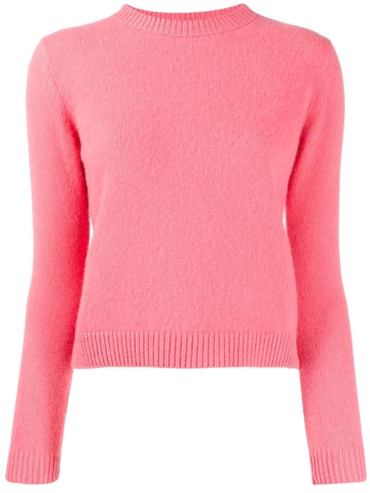 The Elder Statesman Round Neck Jumper - Pink