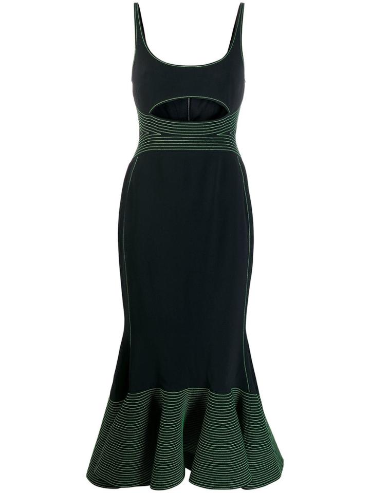 David Koma Cut-out Midi Dress - Black