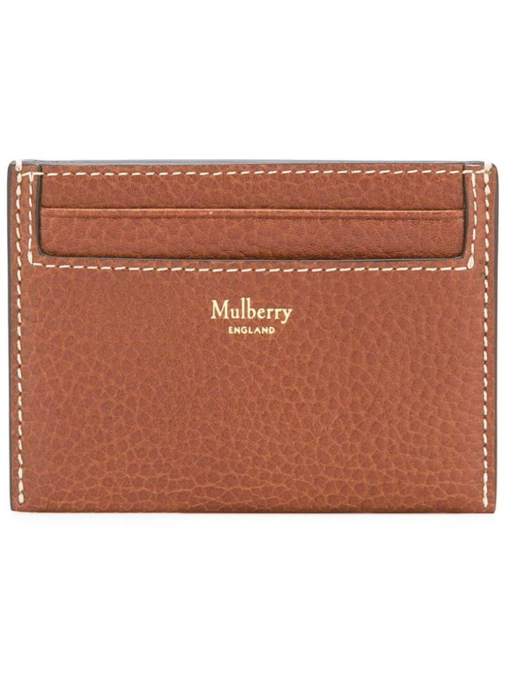 Mulberry Logo Plaque Cardholder - Brown