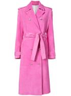 Calvin Klein 205w39nyc Suede Trench Coat - Pink & Purple